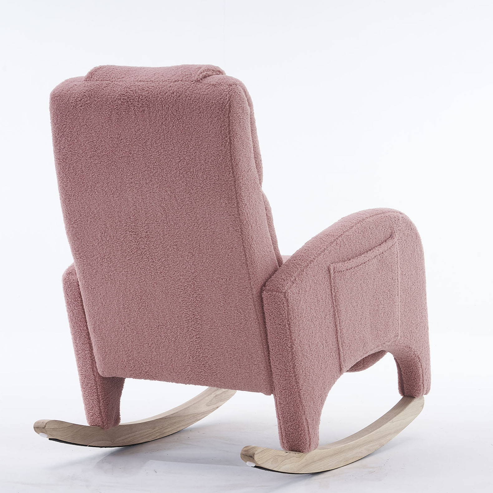 Fabric Nursery Rocking Chair With Adjustable Footrest