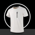 thumbnail image 4 of LIaqionyy Workout Shirts for Mens Short Sleeve Lightweight Solid Color Running Hiking Shirt with Zipper Pockets, 4 of 7