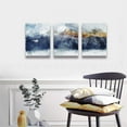 thumbnail image 2 of Abstract Canvas Wall Art for Living Room Modern Navy Blue Abstract Mountains Print Poster Picture Artworks for Bedroom Bathroom Kitchen Wall Decor 3 Pieces 12" X 16" Ready to Hang, 2 of 6