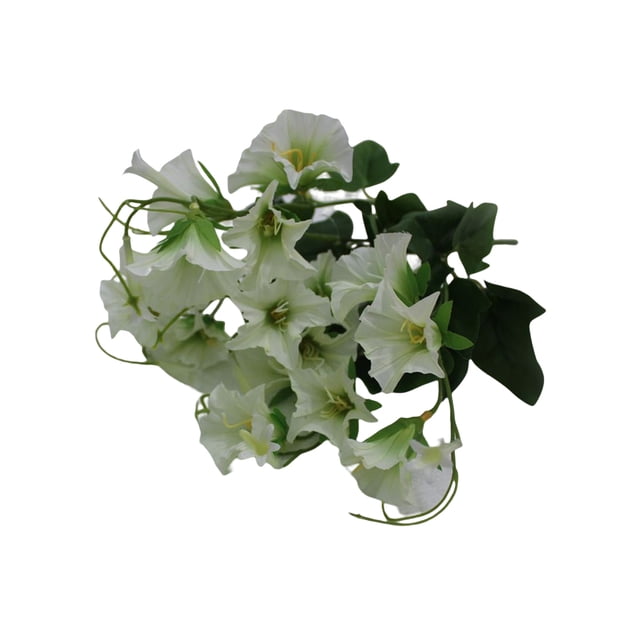 Wosthever Flor falsa Plantas de plástico Colgante de pared Calcomanía para deshierbe Decoraciones para exteriores Flores artificiales multiusos Flores artificiales Blanco