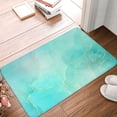 thumbnail image 4 of Fuzoiu Cyan Mint Marble Print Door Mat Outdoor Indoor Welcome Mats, Front Doormat,Flannel Non Slip Durable Entrance Rugs for Front Door, Inside Outside Entry, Porch, Resist Dirt,16x24in, 4 of 7