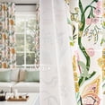 thumbnail image 3 of Jainmy Boho Floral Patterned Curtains for Living Room Bedroom Thermal Insulated Room Darkening Window Treatments,Blue White,52Wx96L,2 Panels, 3 of 11