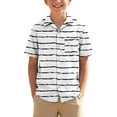 thumbnail image 1 of T-Shirt à Col Rabattu à Manches Courtes pour Garçons et Filles, Haut Imprimé Doux et Respirant pour Fête Décontractée, 1 of 8