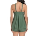 thumbnail image 7 of Njoeus Womens Two Piece Flowy Swimdress Tankinis Swimsuit Crosses Cutout Front Tummy - Control Bathing Suits Beach Swimwear with Boy Shorts S-XXL, 7 of 7
