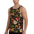 thumbnail image 2 of Picia Owl And Leaves Printed Men’s Performance Tank, Men's Workout Tank Top Moisture-Wicking Tank Top Muscle tee, Breathable Workout Shirt-Medium, 2 of 7