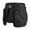 thumbnail image 4 of Riñonera negra con organizador, accesorio multifuncional, delantal utilitario para viajes, camping, para mujeres y hombres, camareras y cocineros., 4 of 8
