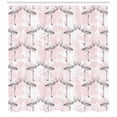 thumbnail image 3 of Ambesonne Flamingo Shower Curtain, Hearts Love Valentines, 69"Wx84"L, Pale Pink Grey, 3 of 3