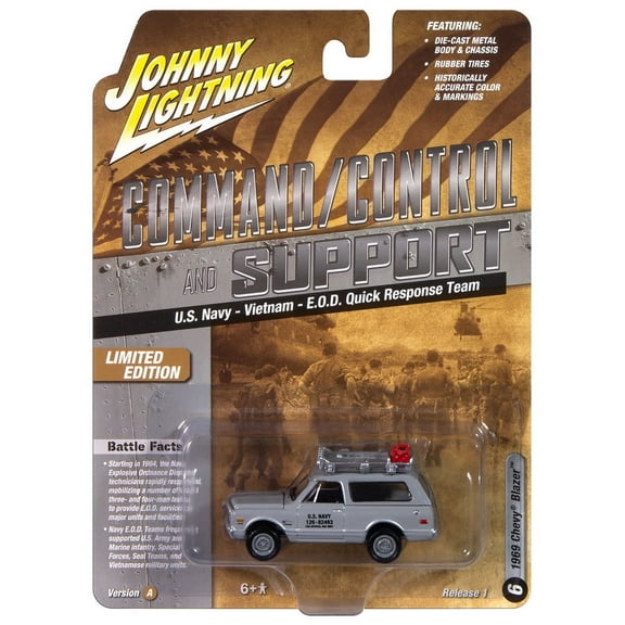 Johnny Lightning Military 1969 Chevy Blazer U.S. Navy - Vietnam Ver A