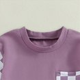 thumbnail image 5 of Baby Boy Summer Clothes Toddler Boys Outfit Plaid Patchwork Short Sleeve T-Shirt Tops and Stretch Shorts Set, 5 of 6