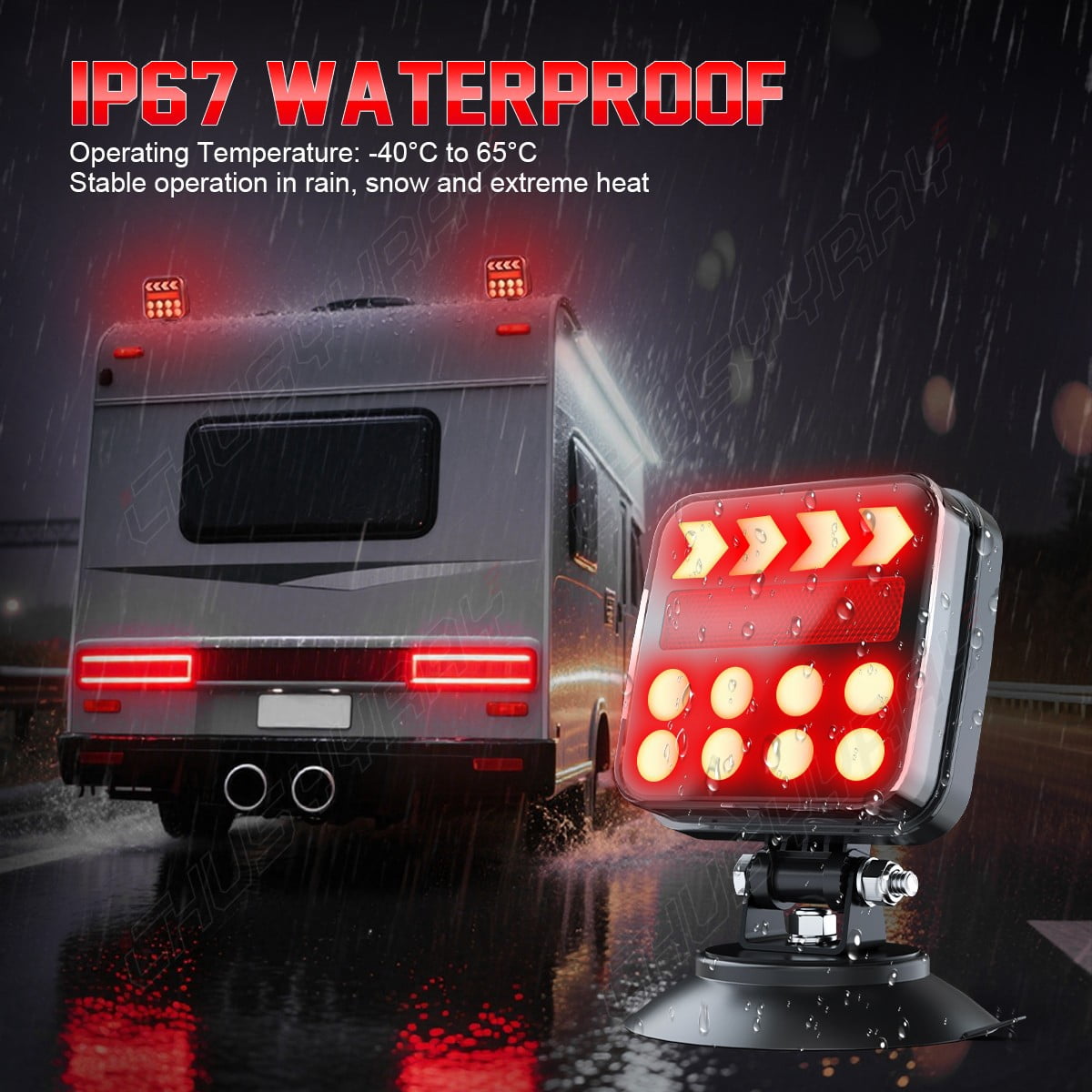 Wireless Magnetic Trailer Lights LED TailLight Kit For Western Star 4900 Semi