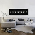 thumbnail image 2 of ARTCANVAS Moon Phases with NASA Deep Field Background Canvas Art Print - Size: 60" x 20" (1.50" Deep), 2 of 9