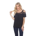thumbnail image 1 of White Mark Women's Cold Shoulder Bexley Tunic Top, 1 of 5