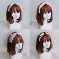 thumbnail image 6 of Big Bowknot Hair Hoop Vintage Lace Headband Headwear Fairy Headdress Accs Hair Hoop for Street, 6 of 8