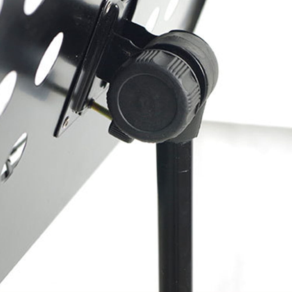 Masteelf Adjustable Music Stand with Spring Loaded Feature for Guitar Violin Saxophone Black Metal 106cm to