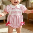 thumbnail image 2 of Odeerbi Baby Infant Boys Girls Clothes Baby Jumpsuit Romper Toddler Short Sleeve Letter Print T-Shirt Jumpsuit, 2 of 6