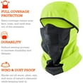 thumbnail image 2 of Balaclava Ski Mask Winter Fleece Thermal Face Cover for Men Women Breathable Skiing Motorcycle & Snowboarding, Neon Yellow, Large, 2 of 7
