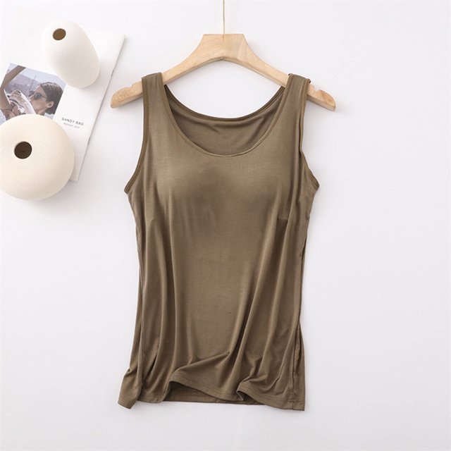 Womens Built in Shelf Bra Tank Tops Sleeveless Racerback Workout Yoga Tops