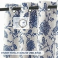 thumbnail image 3 of DriftAway Linen Floral Paisley Navy Blackout Curtains for Bedroom 102 Inch Length 2 Panels Lined Grommet Window Drapes Thermal Farmhouse Country Jacobean Curtains, 3 of 8