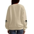 thumbnail image 5 of Duqingm Womens Halloween Long Sleeve Sweatshirts Spider Print Casual Tops,S, 5 of 6