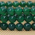 thumbnail image 4 of Angelstones Green Agate Gemstone 8mm Round Beads Stretch Bracelet 7 Inch Unisex, 4 of 5