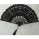 thumbnail image 5 of FELTECHELECTR Abanico vintage de bambú y algodón, plegable, con encaje, regalo elegante para mujeres (negro), 5 of 6