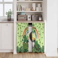 thumbnail image 6 of Green Gnomes St. Patrick's Day Kitchen Curtain for Berdoom Living Room Cafe 54 Inch Length, Lucky Clovers Rainbow Tiers Curtains Light Filtering Drapes Rod Pocket Window Treatment 2 Panels 52"Wx54"L, 6 of 8
