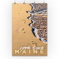 thumbnail image 2 of York Beach, Maine, Footprints in Sand (36x54 Giclee Gallery Art Print, Vivid Textured Wall Decor), 2 of 3
