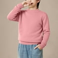 thumbnail image 5 of HomeDM Kids Girls Sweaters Boys Crewneck Long Sleeve Pullover Tops Soft Knitting Cotton Fall Winter Warm Sweater for Unisex Boy Girls, Pink Size 3-4 Years, 5 of 7
