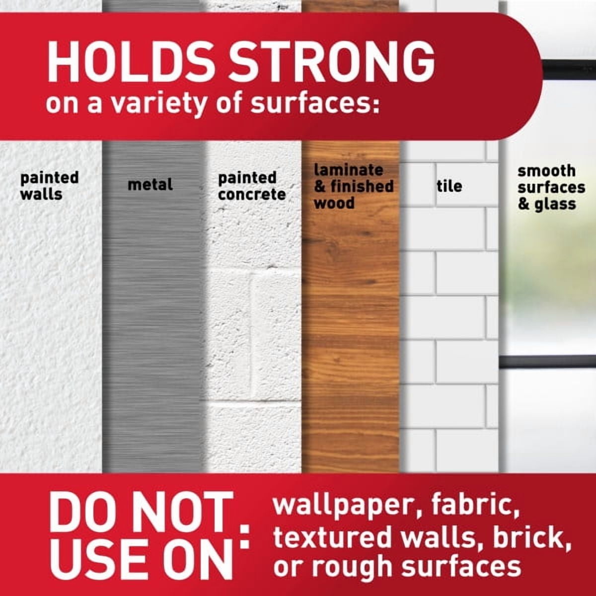 Command Bandes de suspension pour tableaux Command, blanches, 6 paires moyennes et 6 grandes paires