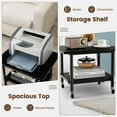 thumbnail image 6 of Giantex 2-Tier Printer Stand, Under Desk Rolling Printer Cart with 2 Storage Shelves, Mobile Machine Stand Storage Rack for Home Office, 6 of 6