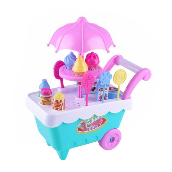 Xubinwww Children Ice Cart Play Set Kids Pretend play Toy Food Toys Education Kids Handheld Games for Toddlers Animals for Kids 3-5 Division Wrap Ups Alphabet Games Boys Age 3-4 Years Handheld Math