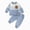 H554-Blue, variant on TOWED22 Toddler Baby Boy Clothes 2 Piece Fall Winter Color Block Crewneck Sweatshirt Tops and Pants Outfits,Blue,6-12 M