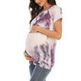 thumbnail image 2 of Gvmfive Women Short Sleeve Maternity T Shirt Tie Dye Printed Pregnancy Tops, 2 of 4