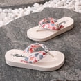 thumbnail image 6 of RotHome Women's Memory Foam Comfortable Slippers Arch Support Non-slip Sole Indoor Outdoor Waterproof EVA Slides Summer Beach Sandals Beige, 6 of 7