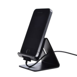 Basics Adjustable Cell Phone Desk Stand for iPhone and Android, Black