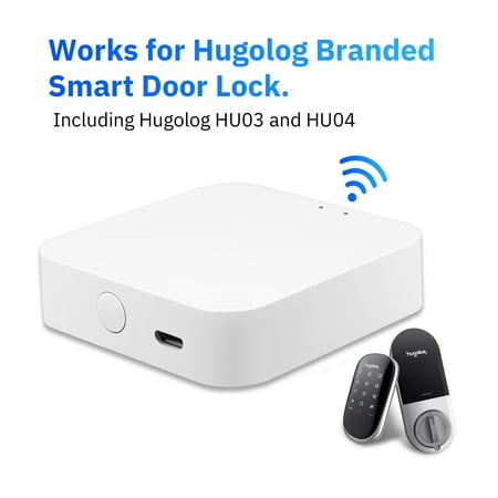 Hugolog Deadbolt Keyless Entry Door Locks, Smart Lock Bluetooth Gateway