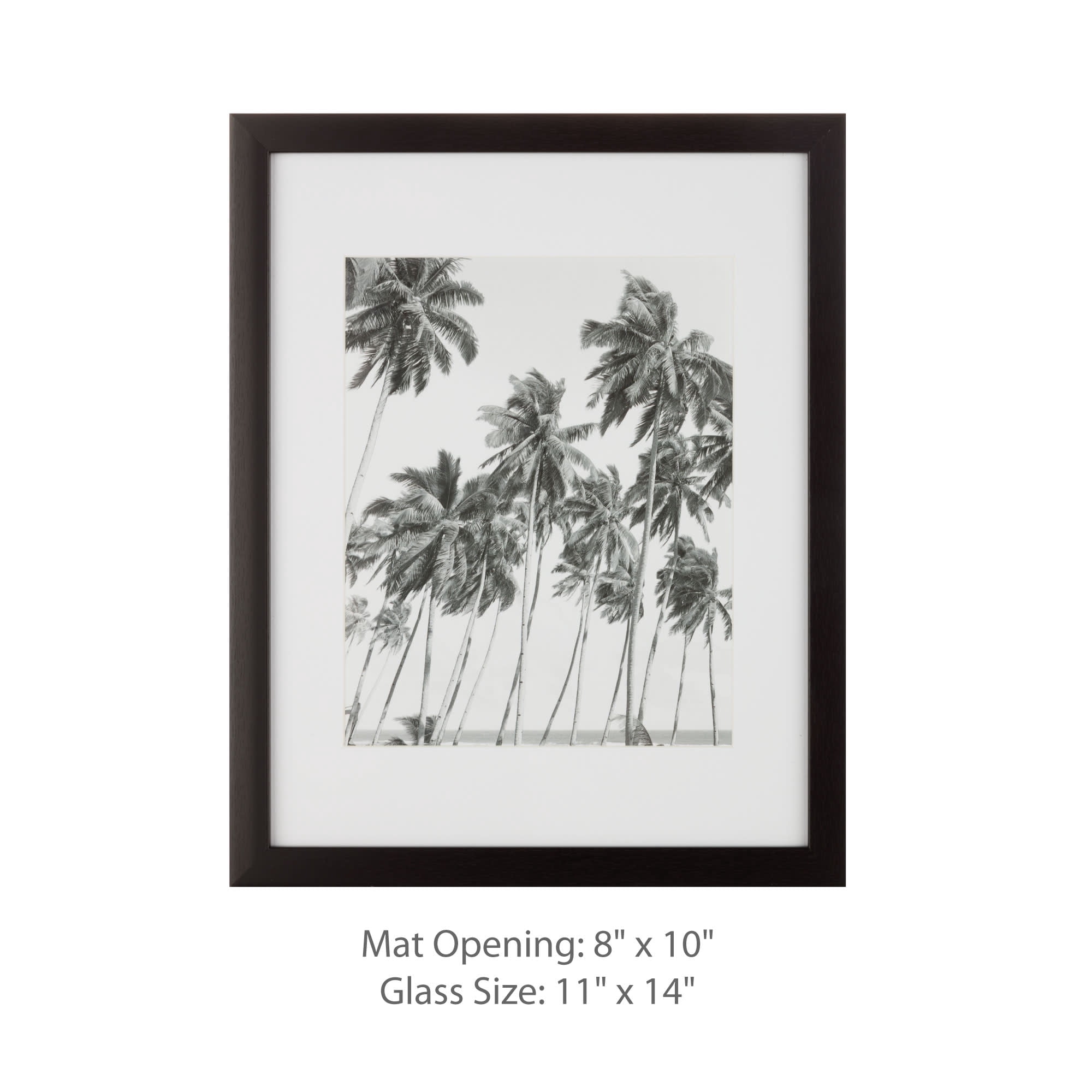 Instapoints 9 Piece 8" x 10" Rectangular Picture Frame Set with Hanging Template - Black