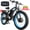 Black Blue, variant on (US in Stock)6000W Electric Bike for Adults, 45MPH Fast Ebike with 60V25Ah Removable Battery, 100 Miles Long Range Electric Dirt Bike, 26" Fat Tire E-Bike with Hydraulic Disc Brakes