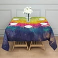 thumbnail image 3 of Colorful Tie Dye Pattern Square Tablecloth,Waterproof Square Table Cover,Wipeable Spillproof Washable Table Cover for Home Kitchen Party Decor 42"X42"(107x107cm), 3 of 6