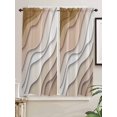 thumbnail image 2 of Bedroom Curtains 63 Inches length, Beige Ombre Window Treatment Curtain Drapes, Modern Geometric Abstract Aesthetic Cream Rod Pocket Curtain Panels for Living Room Kitchen, 42"x63", 2 Panels, 2 of 7