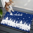 thumbnail image 5 of Navy Blue Christmas Bathroom Rug Washable 2x3 Entryway Rug Non Slip Xmas Elk Tree Snowflake Front Door Mat Low Pile Indoor Doormat Throw Floor Carpet for Kitchen Bedroom Entrance, 5 of 8