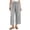 Gray-1, variant on Womens Cotton Wide Leg Palazzo Pants Barrel Drawstring Elastic Waist Pants Beach Vacation Trousers with Pockets