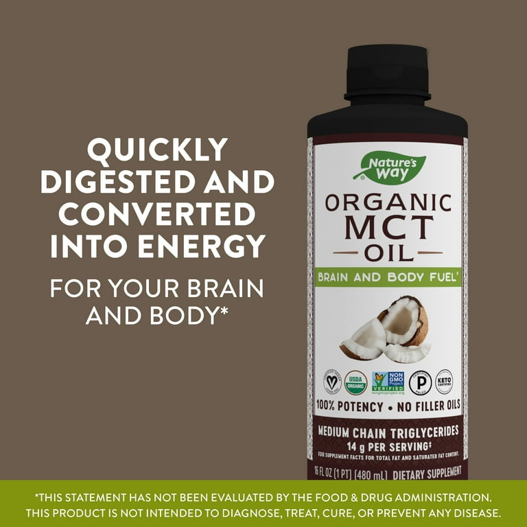 Organic MCT Oil, 16 fl oz, Nature's Way