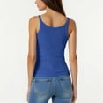 thumbnail image 5 of Arnsht (S-5XL) Plus Size Women's Tank Tops Sexy Square Neck Top Racerback Ribbed Camisoles Base Layer Slim Fit Tops Blue M, 5 of 5