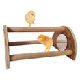 thumbnail image 6 of Chicken Perch for Chicks Natural Wood Roosting Bar with Mirror Bird Wood Stand Training Toy for Coop Easy to Install, 6 of 8