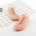 thumbnail image 4 of Girls Kids Summer Crystal Sandals Frozen Princess Jelly High-Heeled Shoes Princess Frozen Elsa Cosplay Party Dance Shoes, 4 of 5
