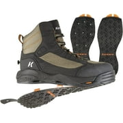 Korkers Greenback Wading Boots with Kling-On  Studded Kling-On Soles - Olive/Black