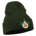 thumbnail image 4 of Snowman Christmas Ornament Embroidered Beanie - Olive OSFM, 4 of 5
