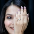 thumbnail image 5 of Rosec Jewels Lab Created Diamond Engagement Ring 2 Carat - 8 mm Round Solitaire Bypass Ring - Ef-Vs Quality, 18K White Gold, US 8.00, 5 of 9