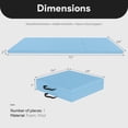 thumbnail image 4 of BalanceFrom 3-Panel All-Purpose Folding Gymnastics Workout Mat, 6' x 2' x 2", Light Blue, 4 of 6